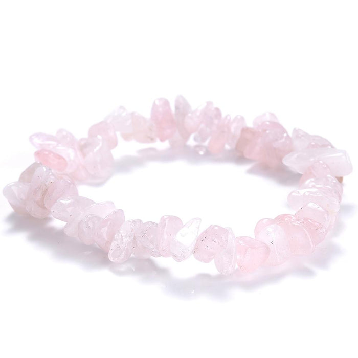 Irregular Natural Stone Crystal Beads Stretch Bracelet