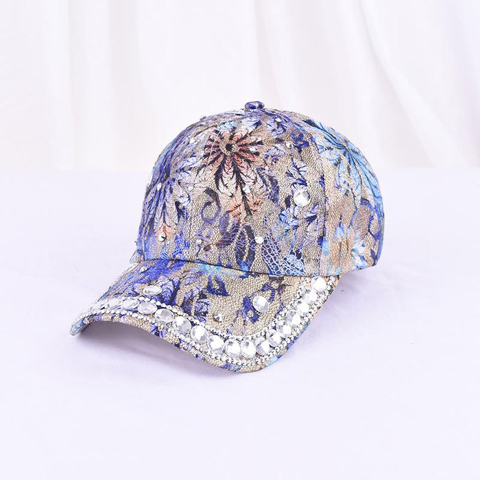 Summer Women's Maple Leaf Lace Handmade Beads Baseball Cap