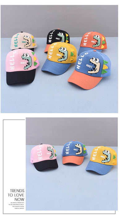 Summer Outdoor Children's Cartoon Dinosaur Net Cap
