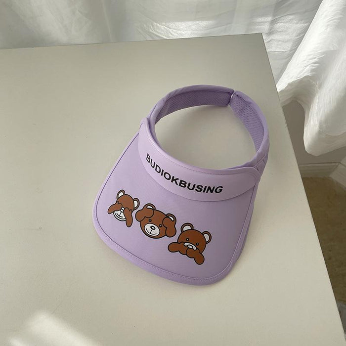 Summer Cute Cat Ears Children‘s Wide Brim Sun Hat