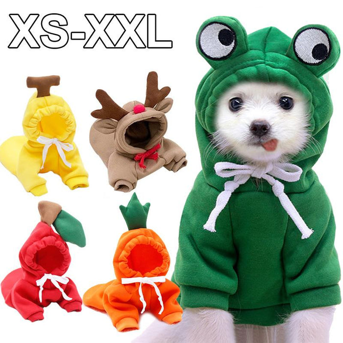 Warm Dog Winter Clothes Cute Fruit Dog Coat Hoodie