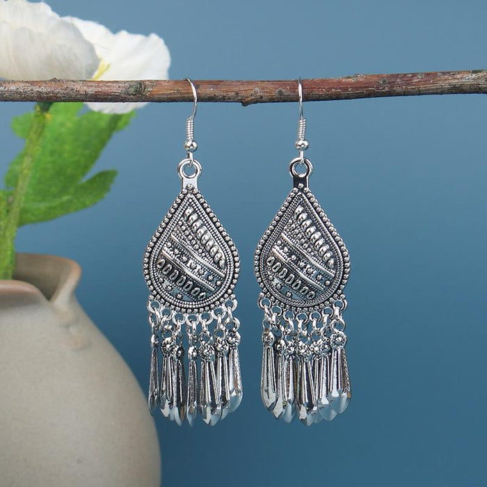 Retro Fashion Exaggeration Round Tassel  Women's Earrings