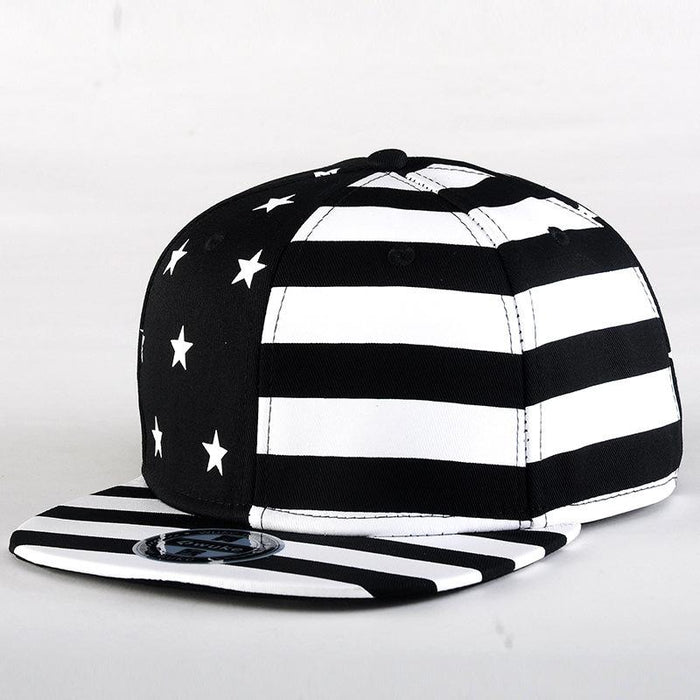 New American Flag Hip Hop Flat Brim Baseball Cap