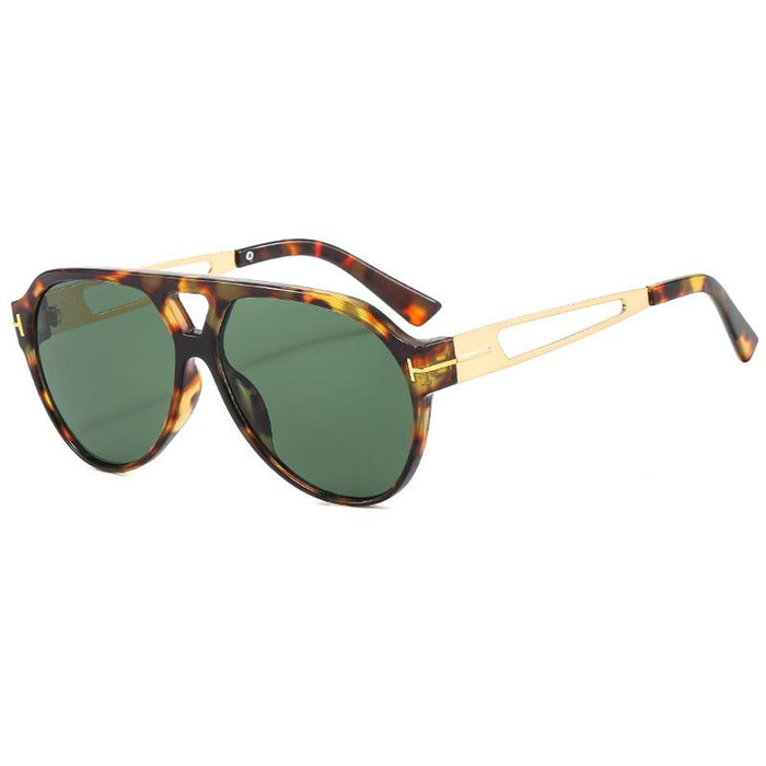 Light luxury double beam large frame toad Sunglasses
