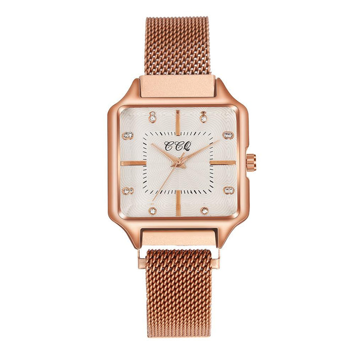 New Stainless Steel Women Wristwatch Quartz Fashion Casual Clock LLZ20787
