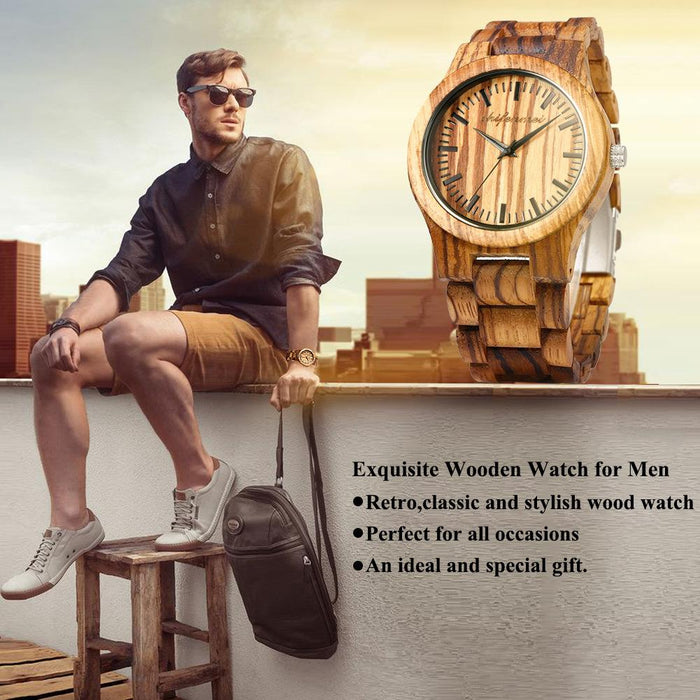 2022 New Classic Men's Fashion Watch Wooden Watch