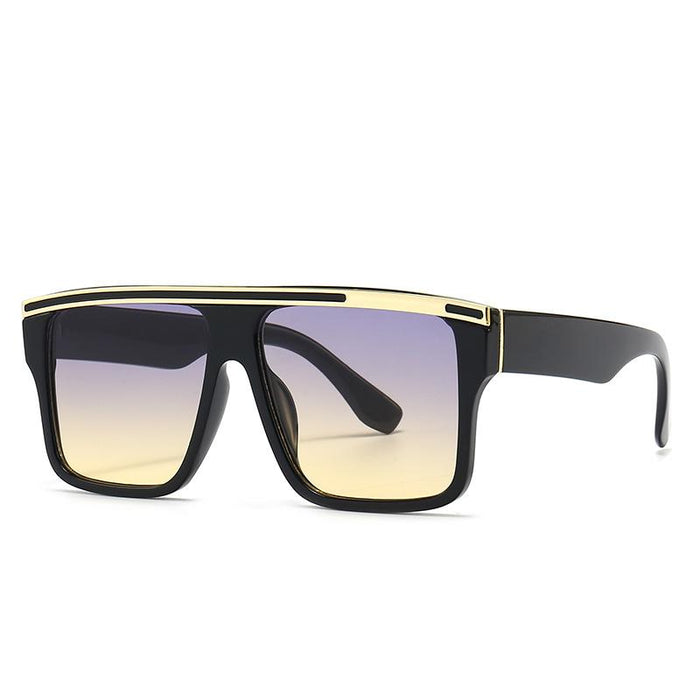 Retro square walk show large frame sunglasses