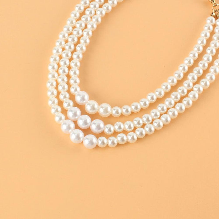 Simple Retro Pearl Foot Decoration Multi-layer Versatile Women's Football Chain