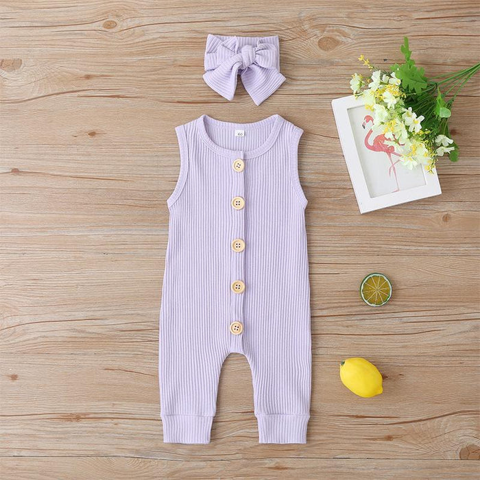 Summer Baby Sleeveless One-piece Bodysuit
