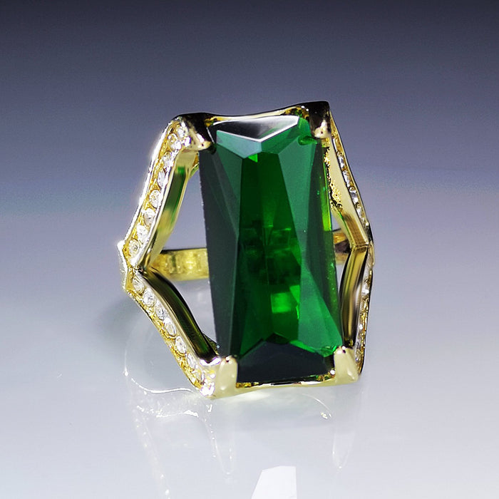 Creative Simple Fashion Grandmother Green Haoshi Ring