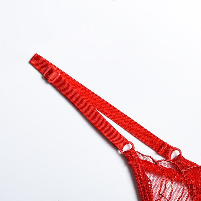 Women's Lace Embroidered Lingerie Sexy Push Up Underwear Set