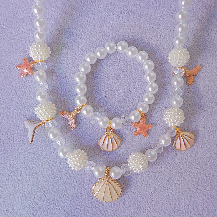 Children's Pearl Necklace Bracelet Set Underwater World Series