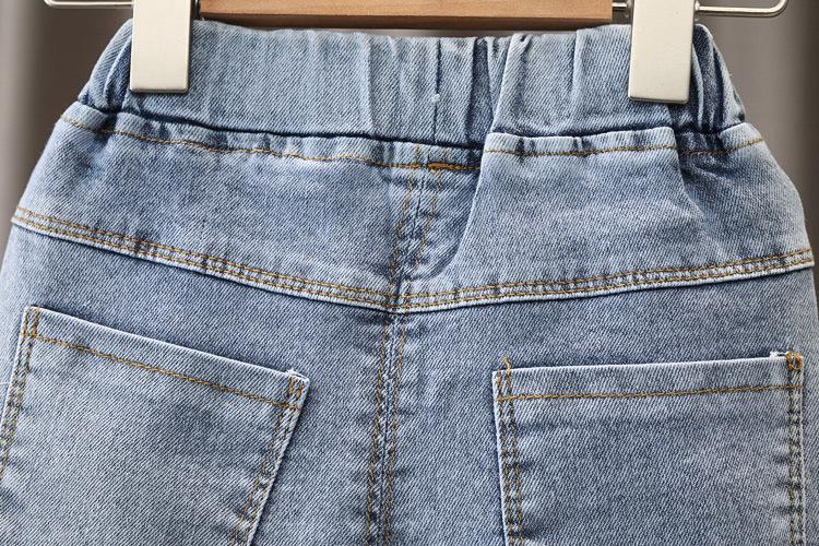 Girls Casual Cartoon Winter Jeans For 2-6 Years