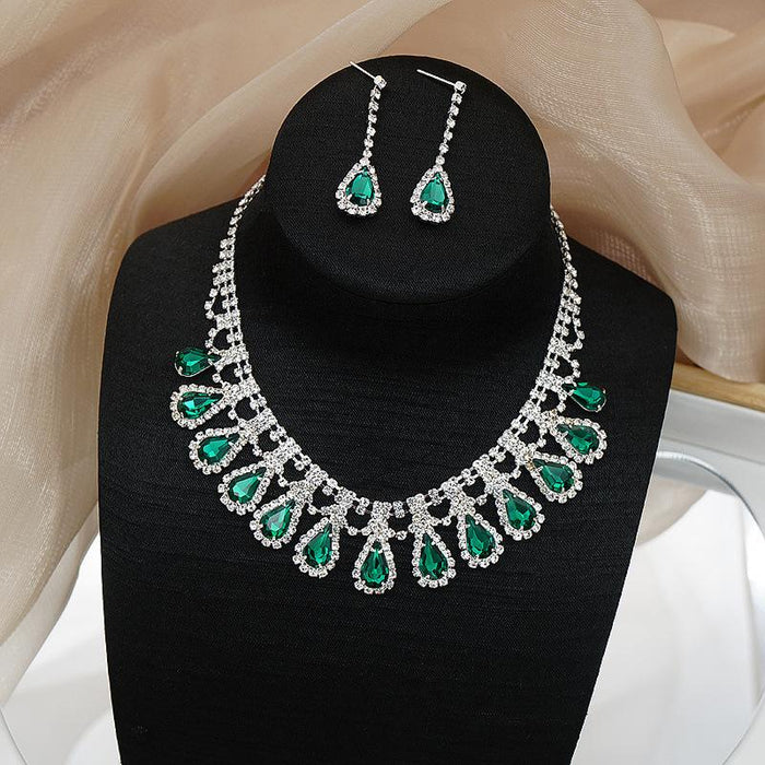 Personalized Fashion Female Jewelry Necklace Earrings Two Piece Set