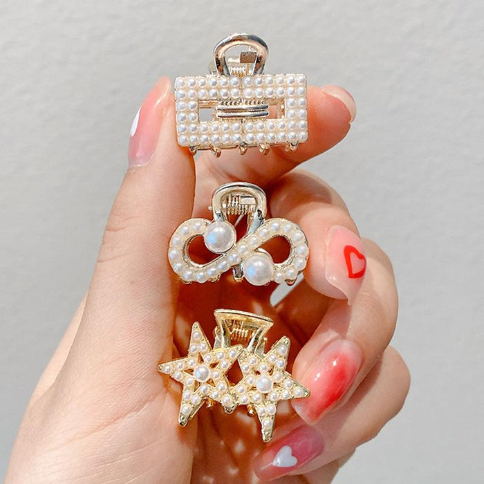 Pearl hair clip bang clip