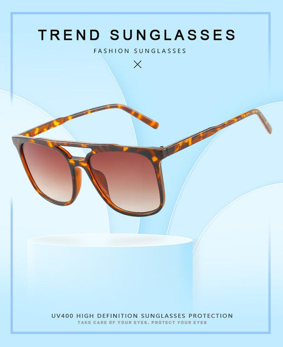 Square double beam Sunglasses Retro