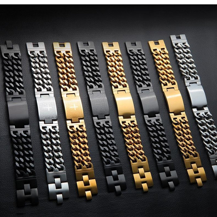 Casual Geometric Stainless Steel Plating Bracelets