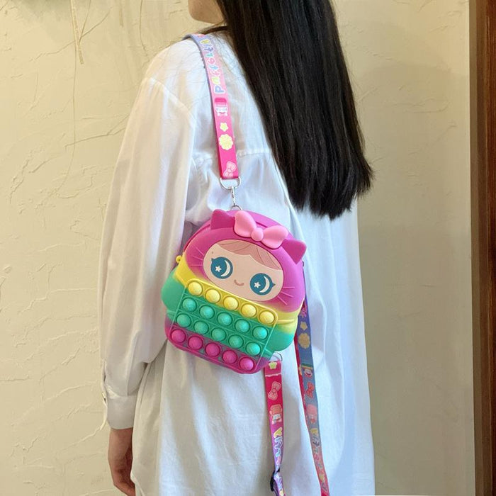 Backpack children's school bag shoulder silicone toys