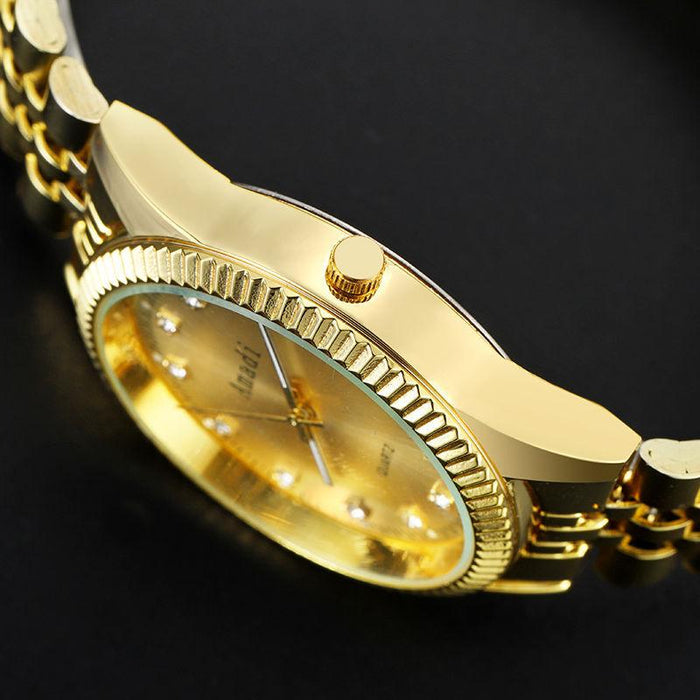 Gold Casual Quartz Watch Luminous Business Men's Watch