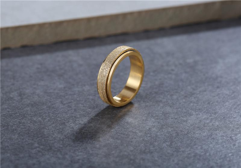 Fashion Simple Double-layer Rotating Titanium Steel Ring