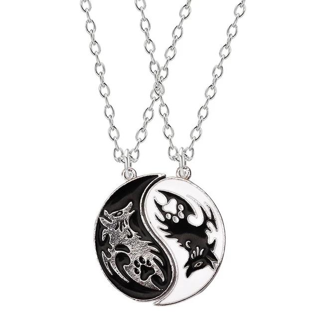 2 Pcs/ Set Best Friends Honey Love Couple Necklace