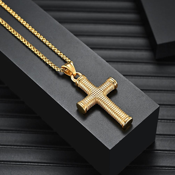 Stainless Steel Casting Religious Cross Pendant Necklace