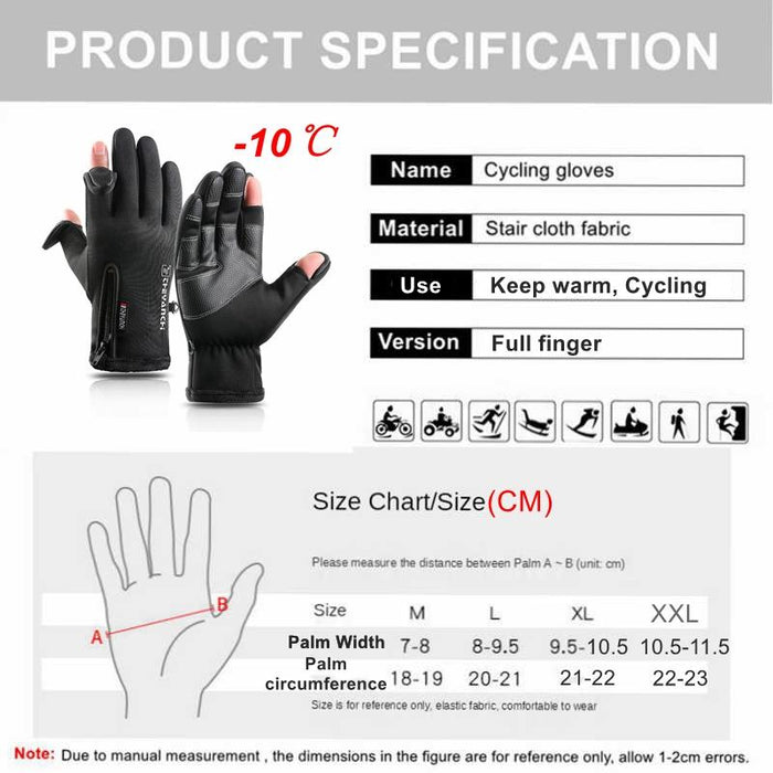 Touch Screen Men Cycling Gloves Waterproof