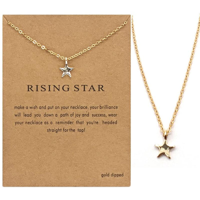 Card Love Horseshoe Five Pointed Star 8-character Skull Short Necklace