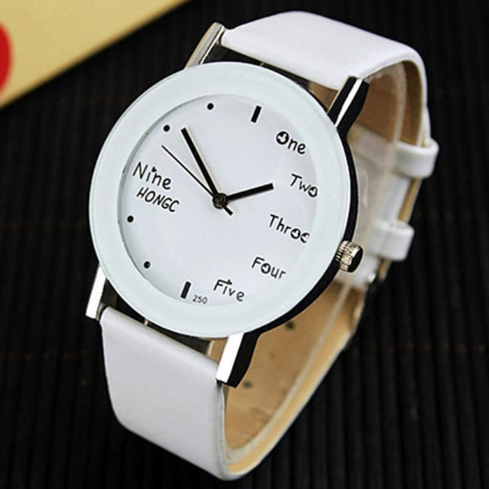 Yazole Lovers' Watch Women Quartz Fashion Wristwatch Leather Straps Wrist Watch Simple Designer