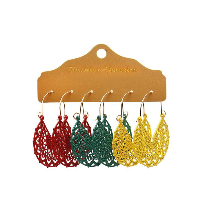 3 pairs/set Earrings Bohemian Style Jewelry X0X36218