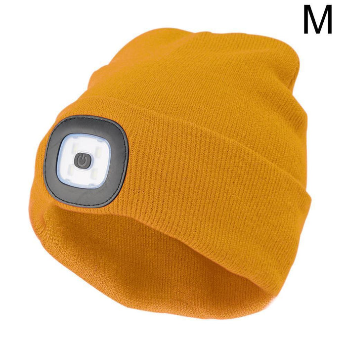 Rechargeable Usb Led Light Keep Warm Beanie