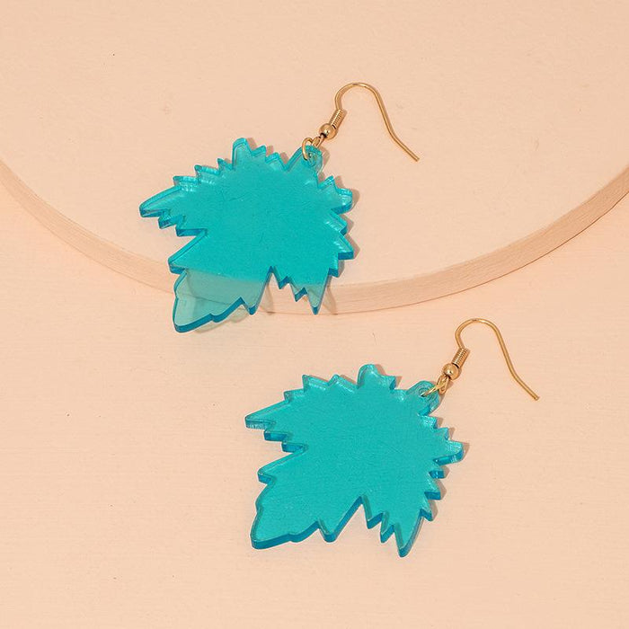 New Exaggerated Pop Maple Leaf Women's Earrings