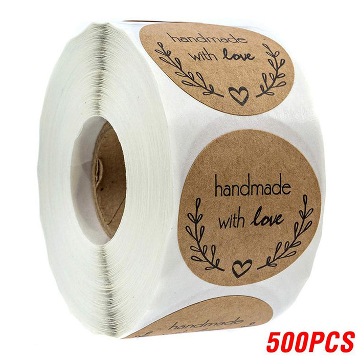 100-500pcs Vintage Kraft Paper Scrapbook Gift Stickers