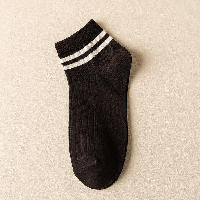 New Striped Boat Socks Sweat-absorbing Breathable Cotton Socks