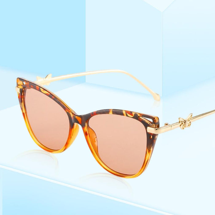 Cat Eye Sunglasses personality butterfly metal sunglasses