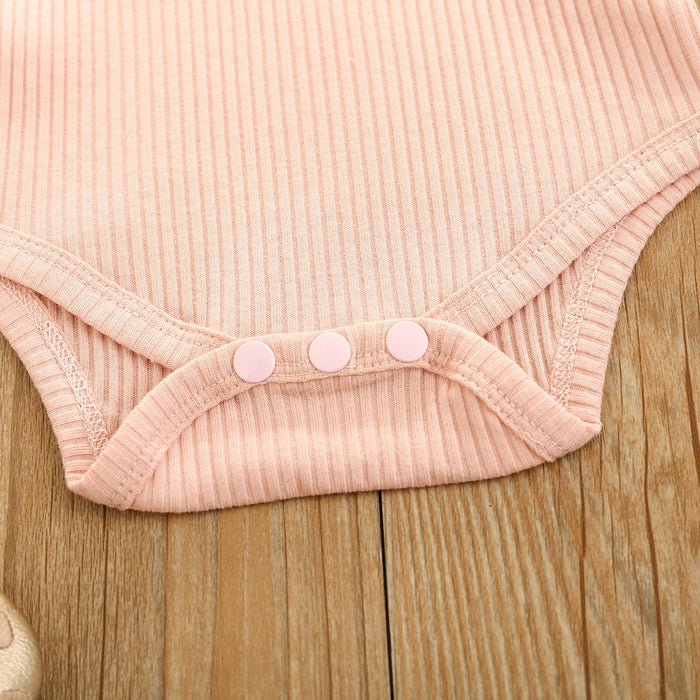 Girls' solid color flower printed briefs