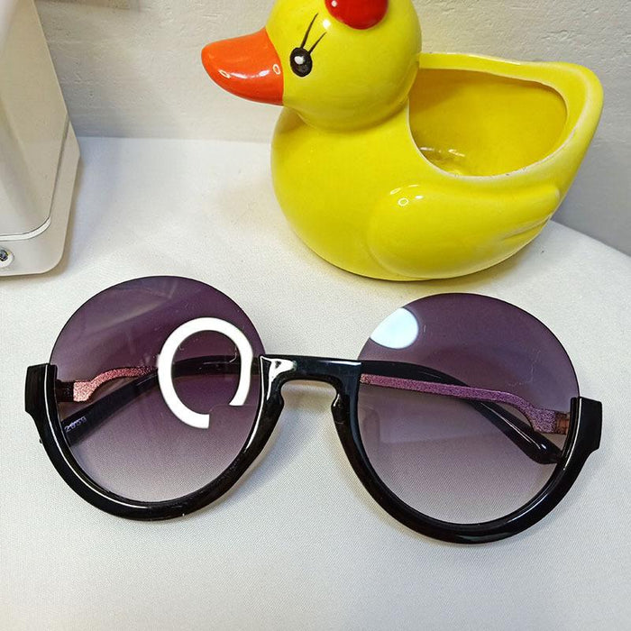 Fashion Round Lens Half Frame Children's Sunglasses