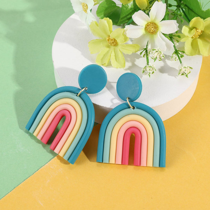 New U-shaped Cute Fashion Soft Ceramic Earrings