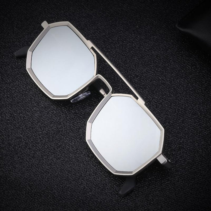 Polygonal Large Frame Sunglasses