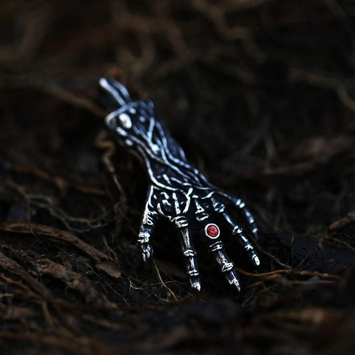 Men's Stainless Steel Skeleton Hand Jewelry(Only Pendant, No Necklace)