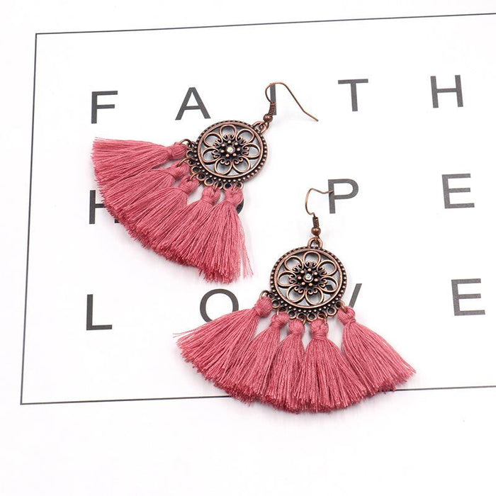 Fashion Creative Bohemian Scalloped Tassel Earrings