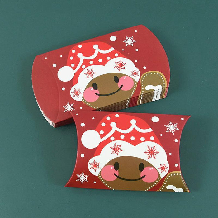 50Pcs Christmas Pillow Shape Candy Box