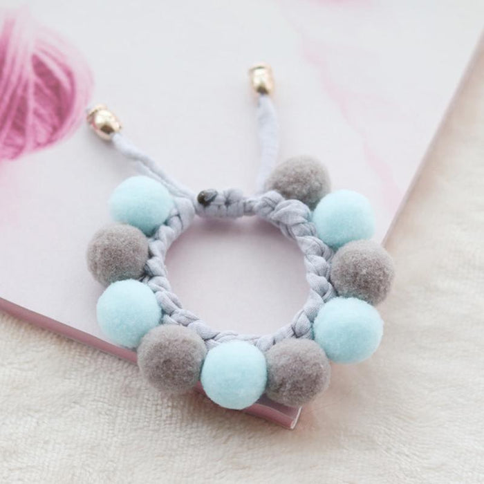 Plush Ball Cute Cat Collar Woven Sweet Dog Pet Necklace Scarf Kitty Accessories Puppy Neck Strap