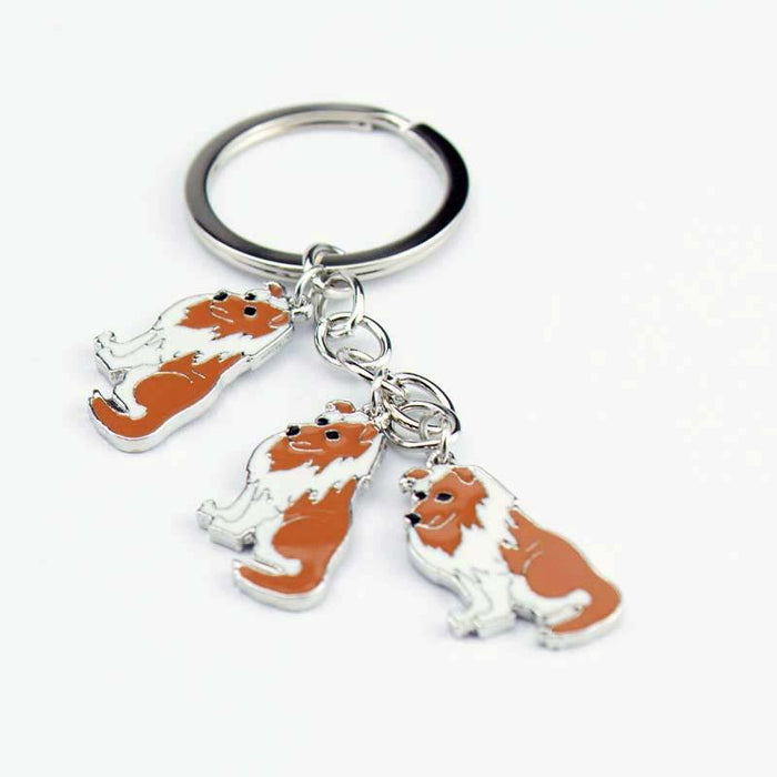 Cartoon Pet Dog Metal Keychain