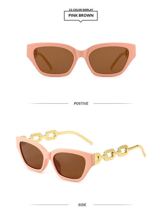 Chain hip hop square Sunglasses