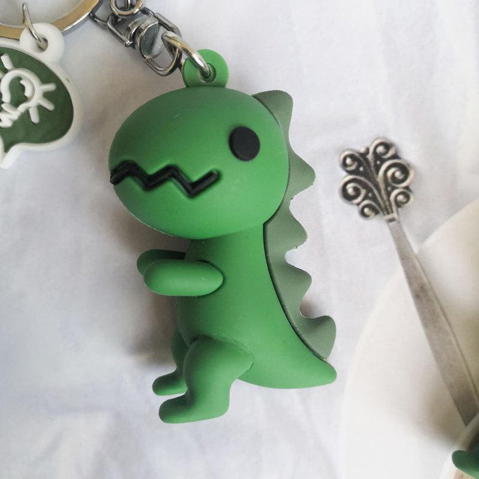 Hot selling cute little dinosaur Keychains pendant animal doll schoolbag pendant boutique gift