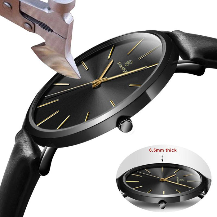 6.5mm Ultra-thin Watch Men's Elegant Fashion  Simple Business Quartz Watches