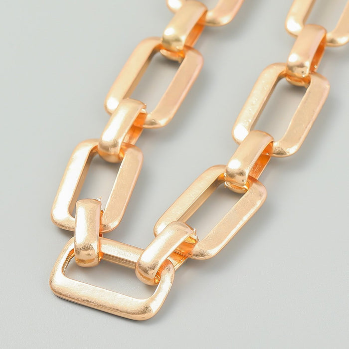Alloy Punk Style Simple Geometric Chain Necklace