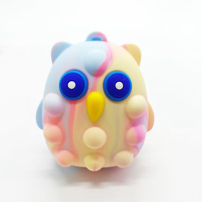 Kids 3D Owl Silicone Grip Ball Toys