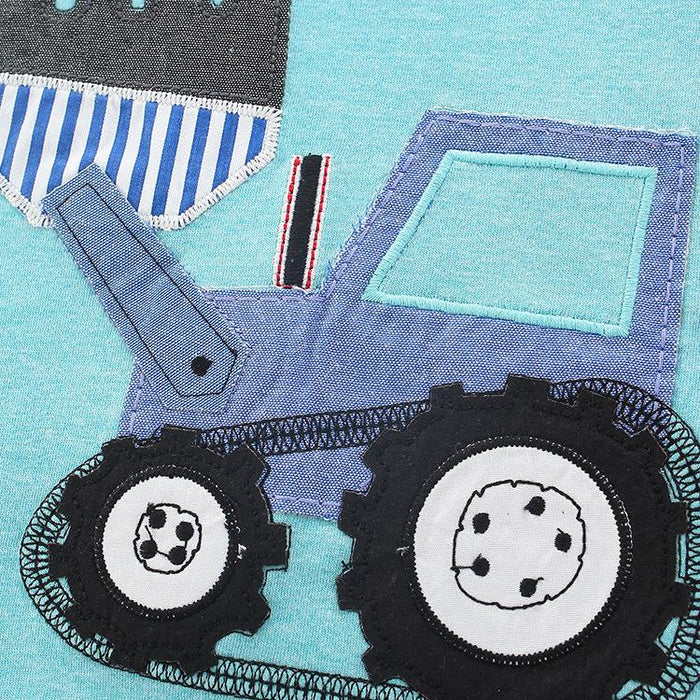 Boys cartoon short sleeved Shorts Set